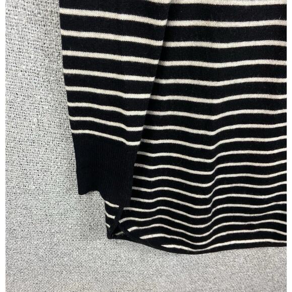 Halogen Cashmere Wool Blend Sweater Womens M Costal Chic Striped Preppy Cozycore - Picture 3 of 11
